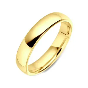 18ct Yellow Gold 3.5mm Light Court Shape Wedding Ring