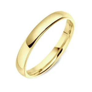18ct Yellow Gold 3mm Court Shape Wedding Ring