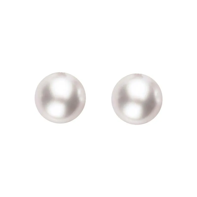 18ct Yellow Gold 4mm White Pearl Stud Earrings