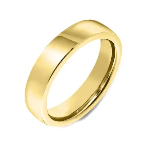 18ct Yellow Gold 5mm Medium Flat Court Wedding Ring