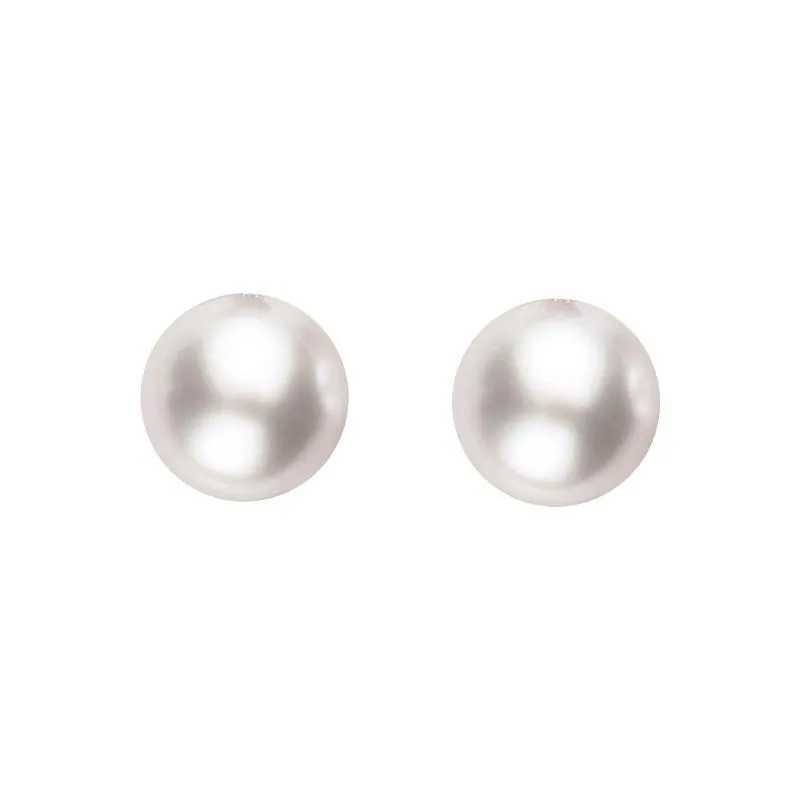 18ct Yellow Gold 6mm White Pearl Stud Earrings