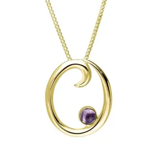 18ct Yellow Gold Blue John Love Letters Initial O Necklace