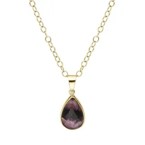 18ct Yellow Gold Blue John Oval Necklace