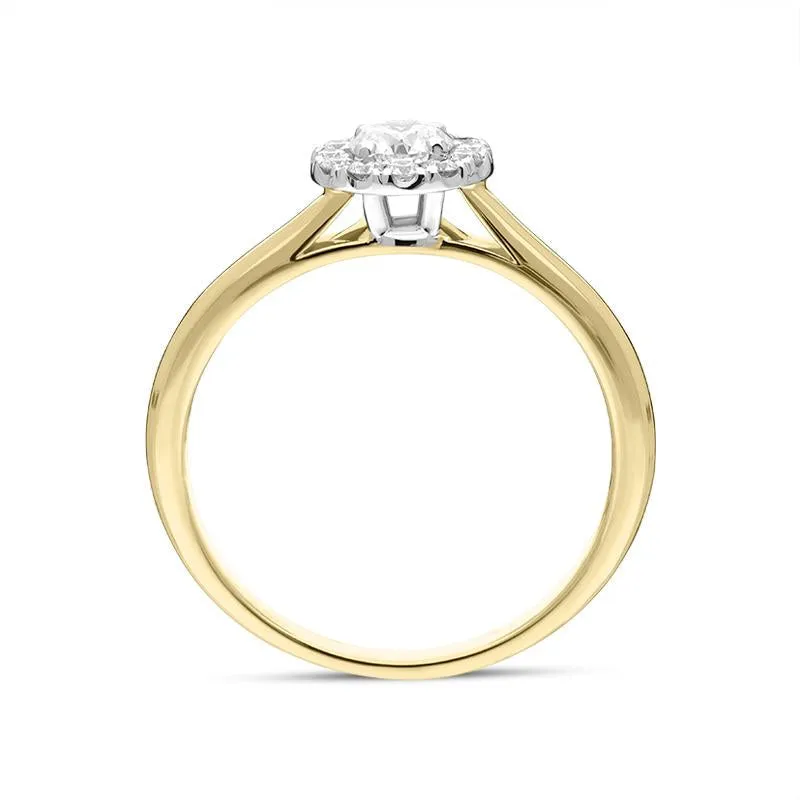 18ct Yellow Gold Brilliant Cut 0.45ct Diamond Round Ring