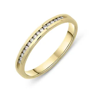 18ct Yellow Gold Diamond Channel Set Half Eternity Ring