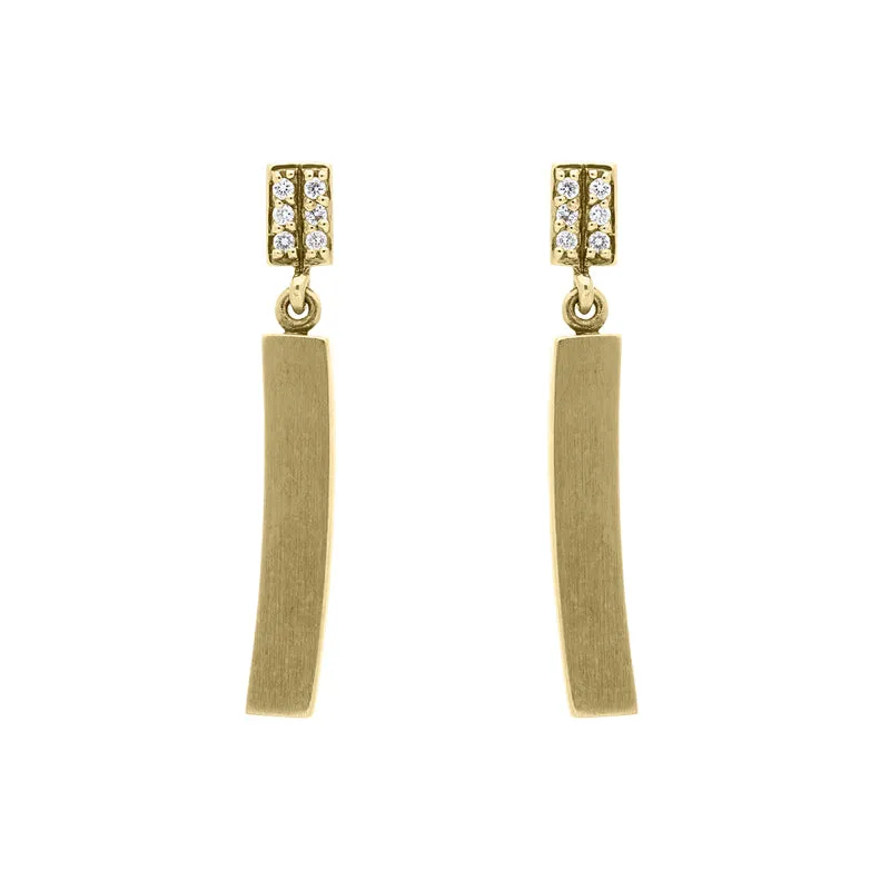 18ct Yellow Gold Diamond Drop Earrings
