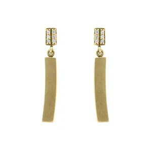18ct Yellow Gold Diamond Drop Earrings