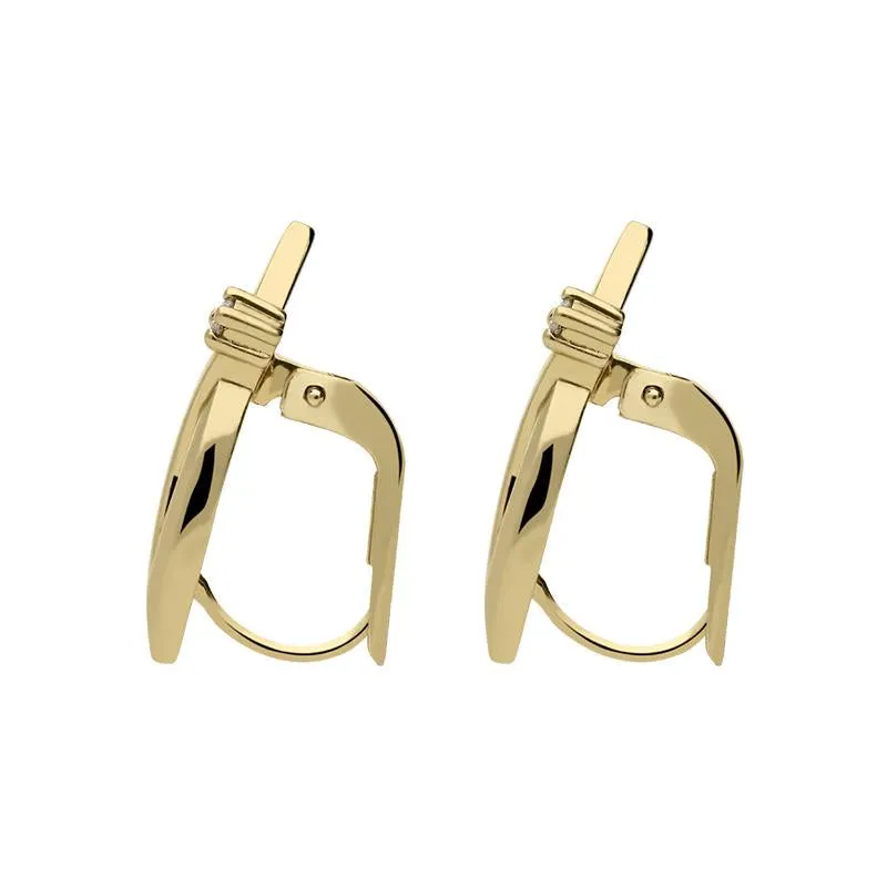 18ct Yellow Gold Diamond Shaped Earrings