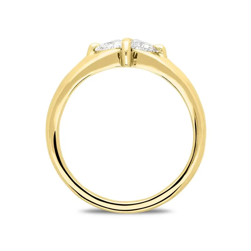18ct Yellow Gold Diamond Trilliant Cut Ring