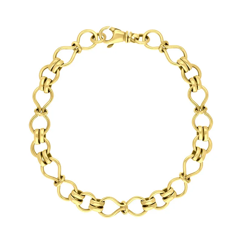 18ct Yellow Gold Figure of Eight Bracelet