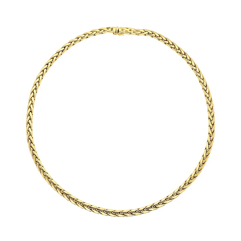 18ct Yellow Gold Herringbone Chain Necklace