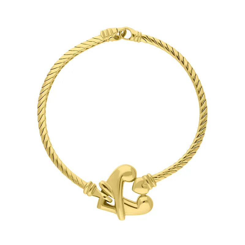 18ct Yellow Gold Hugging Heart Bracelet D