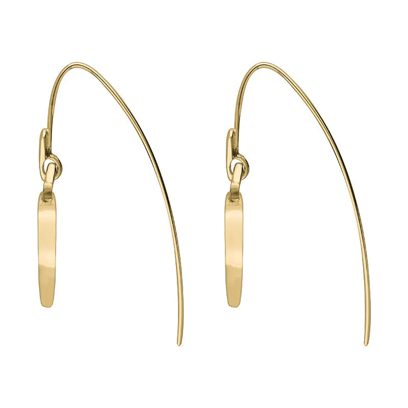 18ct Yellow Gold Malachite Flore Filigree Heart Drop Earrings