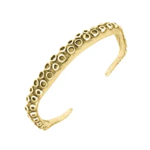 18ct Yellow Gold Octopus Tentacle Torc Bangle