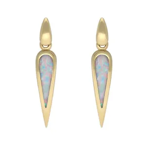 18ct Yellow Gold Opal Toscana Pear Drop Earrings