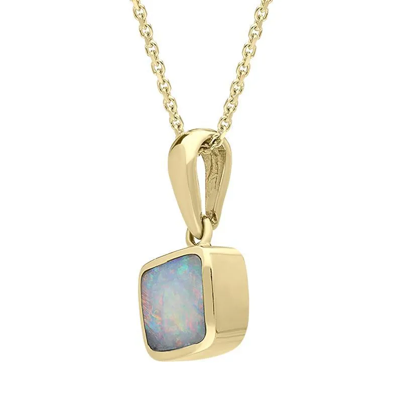 18ct Yellow Gold Opal Unique Abstract Necklace D