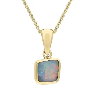18ct Yellow Gold Opal Unique Abstract Necklace D