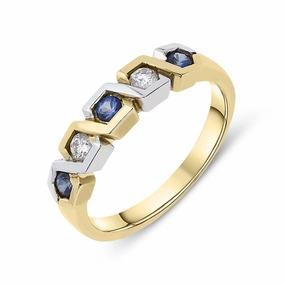 18ct White Gold 0.25ct Sapphire Diamond Ring