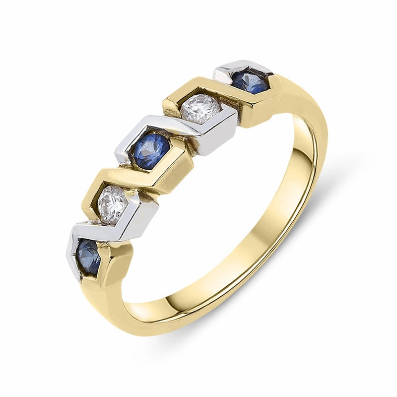 18ct White Gold 0.25ct Sapphire Diamond Ring