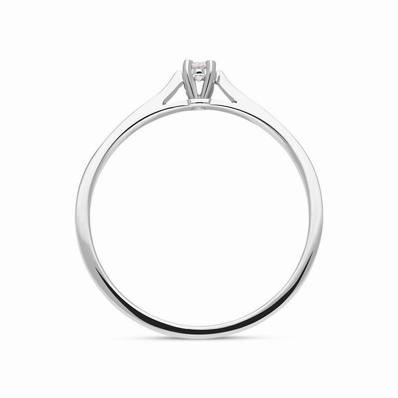 18ct White Gold Diamond Round Brilliant Cut Solitaire Ring