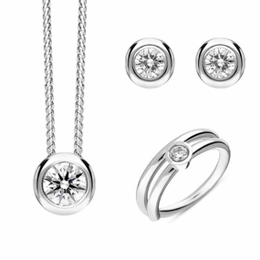 18ct White Gold Diamond Three Piece Gift Set