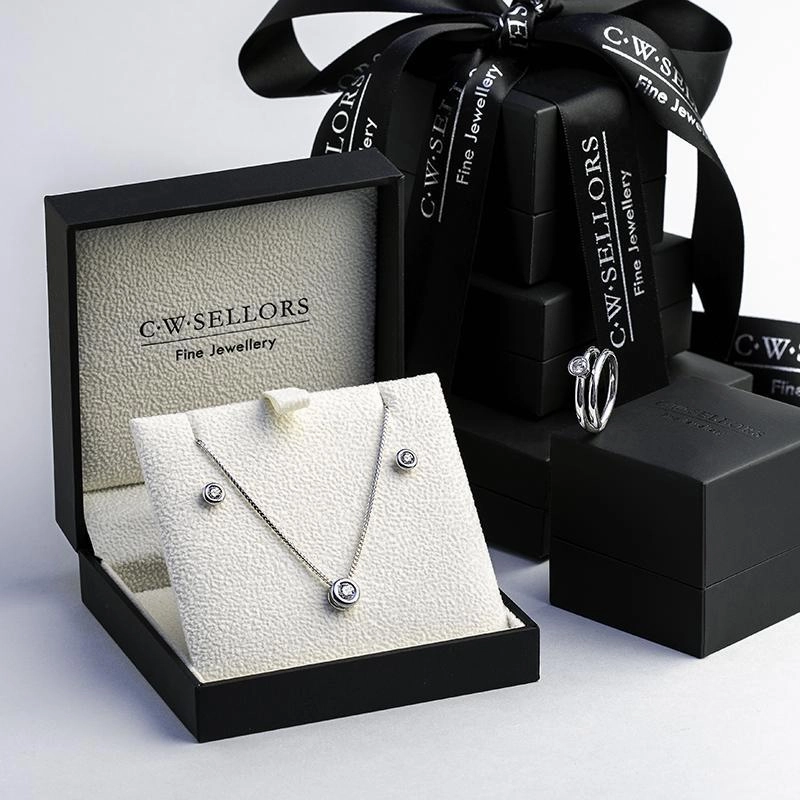 18ct White Gold Diamond Three Piece Gift Set