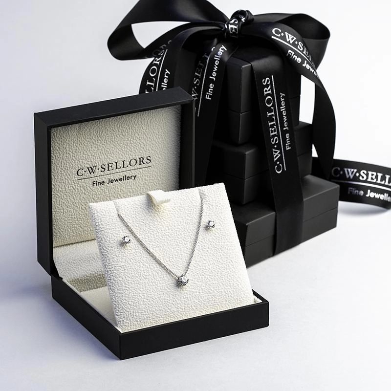 18ct White Gold Diamond Two Piece Gift Set