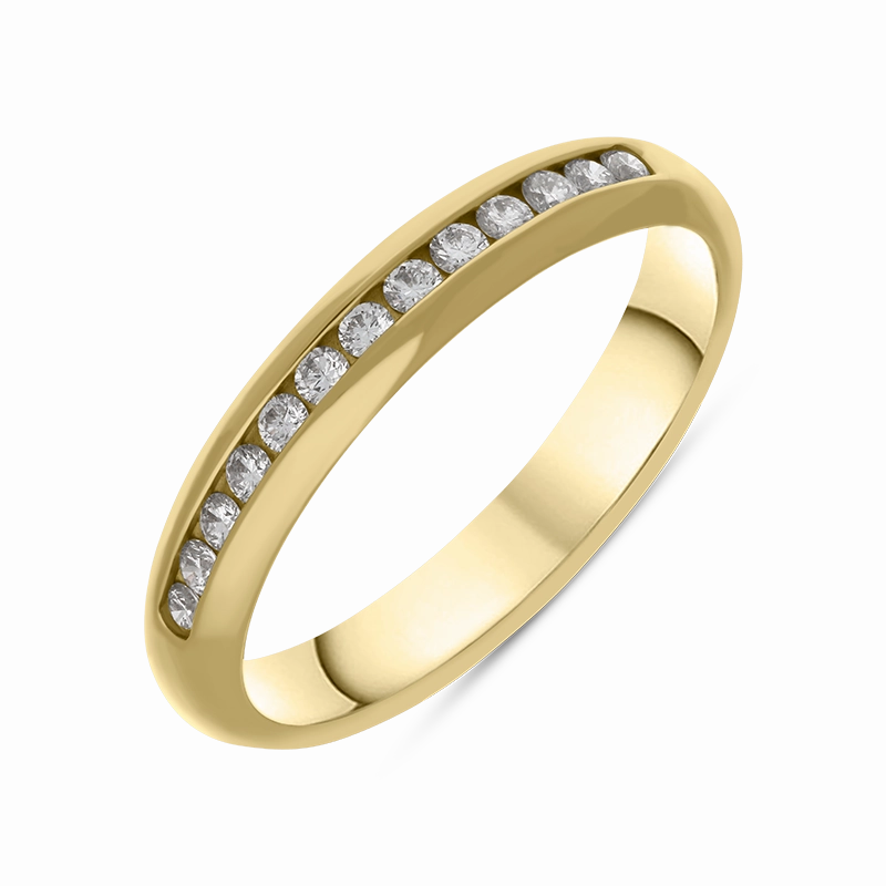 18ct Yellow Gold 0.24ct Diamond Half Eternity Ring