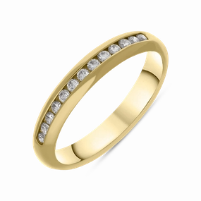 18ct Yellow Gold 0.24ct Diamond Half Eternity Ring