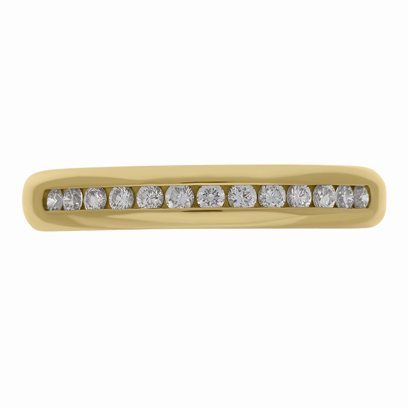 18ct Yellow Gold 0.24ct Diamond Half Eternity Ring