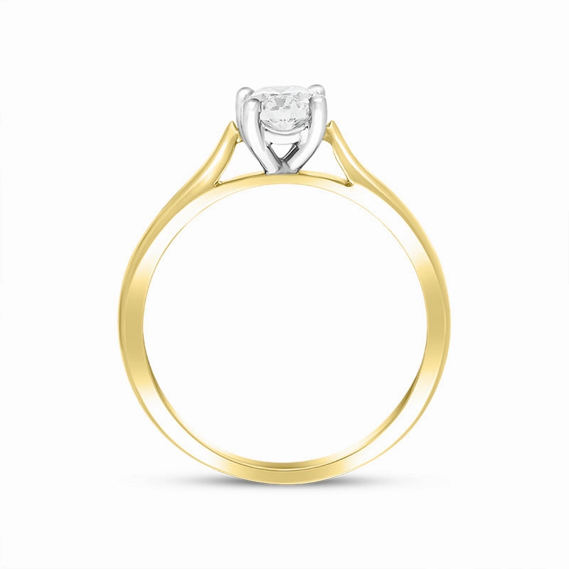 18ct Yellow Gold 0.25ct Diamond Brilliant Cut Solitaire Ring