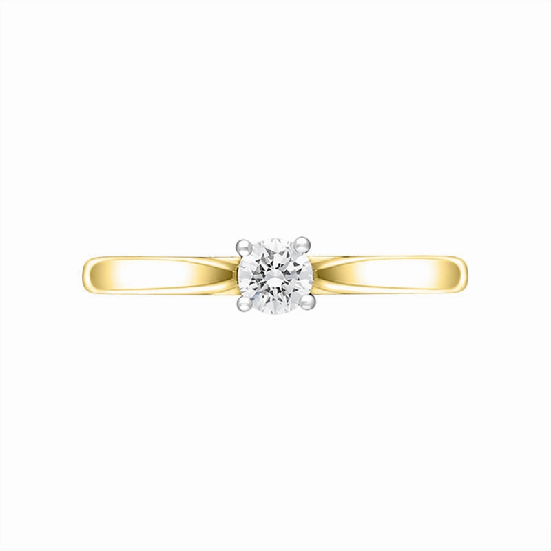18ct Yellow Gold 0.25ct Diamond Brilliant Cut Solitaire Ring