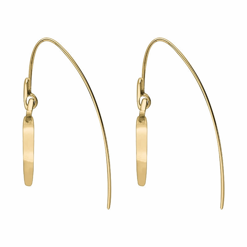 18ct Yellow Gold Bauxite Flore Filigree Heart Drop Earrings