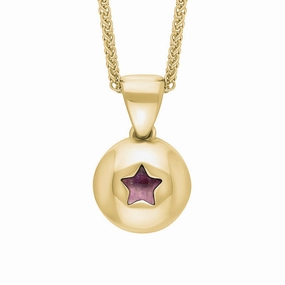 18ct Yellow Gold Blue John Star Disc Necklace