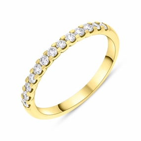 18ct Yellow Gold Diamond Half Eternity Ring