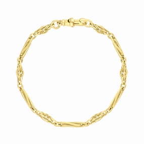 18ct Yellow Gold Twist Byzantine Handmade Bracelet