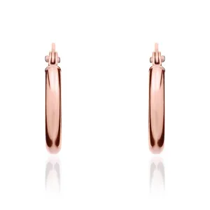 9ct Rose Gold 14mm Hoop Earrings