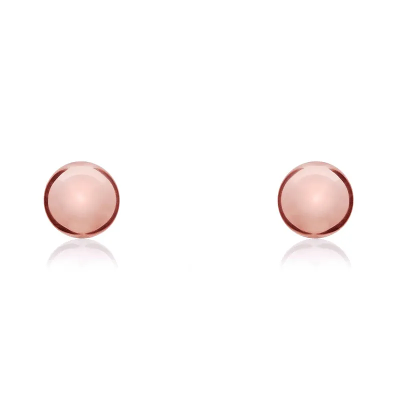 9ct Rose Gold 5mm Ball Stud Earrings