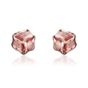 9ct Rose Gold 7.5mm Looped Knot Stud Earrings
