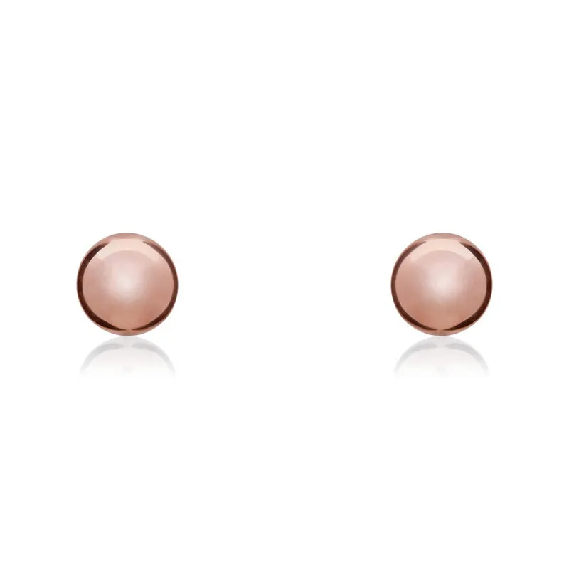 9ct Rose Gold 7mm Ball Stud Earrings