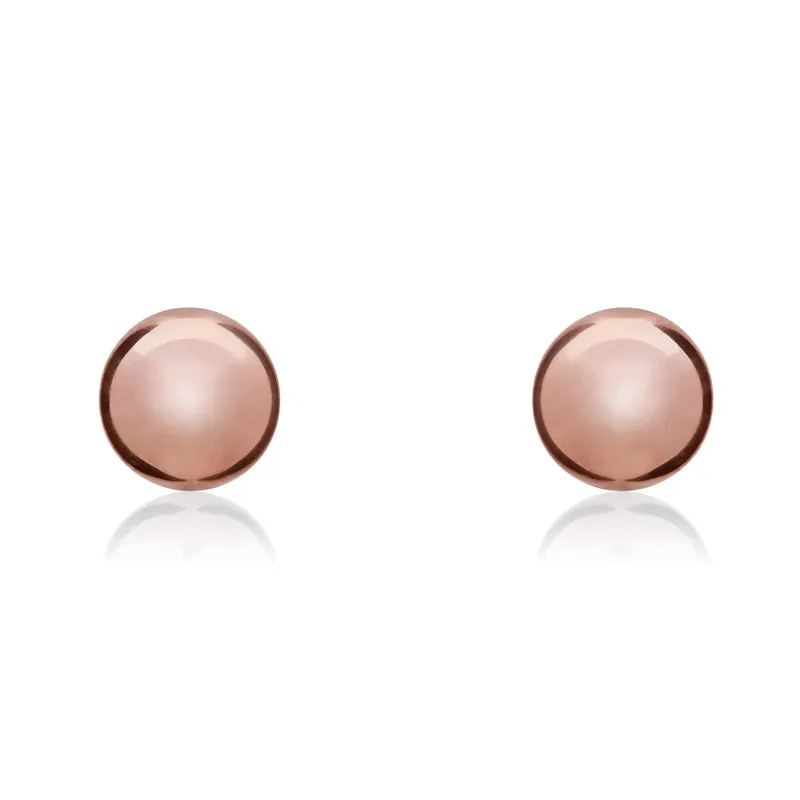 9ct Rose Gold 9mm Ball Stud Earrings