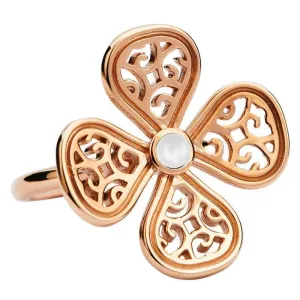 9ct Rose Gold Bauxite Flore Four Petal Filigree Ring