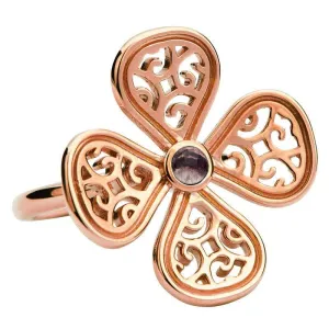 9ct Rose Gold Blue John Flore Four Petal Filigree Ring