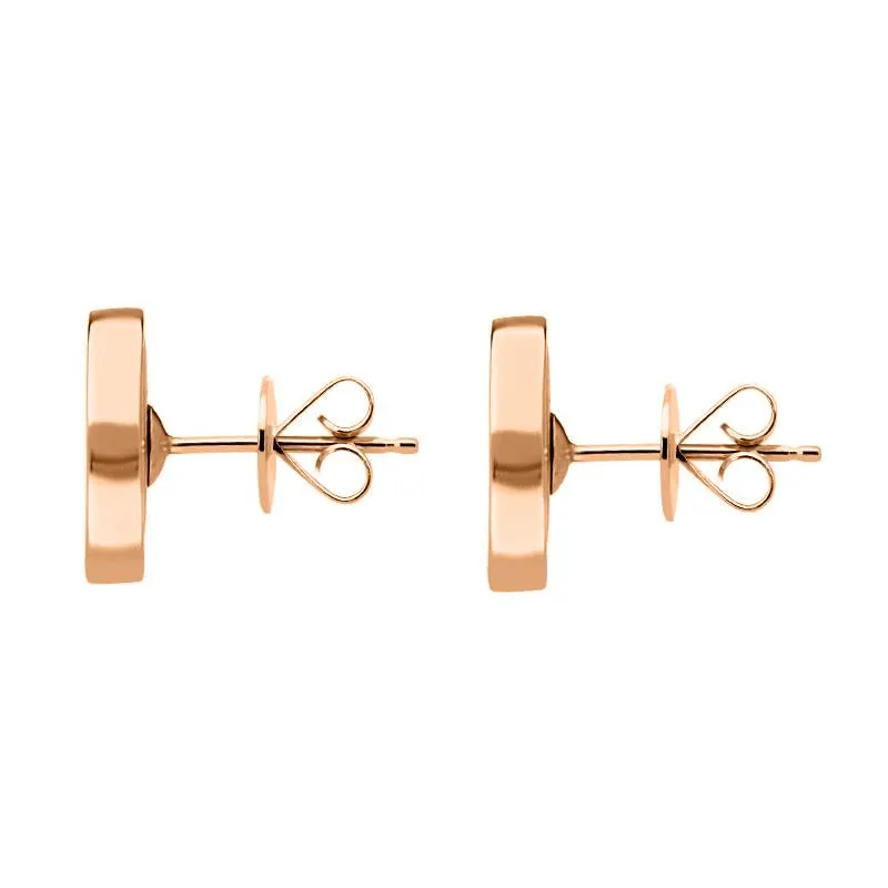9ct Rose Gold Lapis Lazuli Flore Filigree Stud Earrings