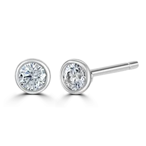9ct White Gold 0.25ct Lab Grown Diamond Solitaire Stud Earrings