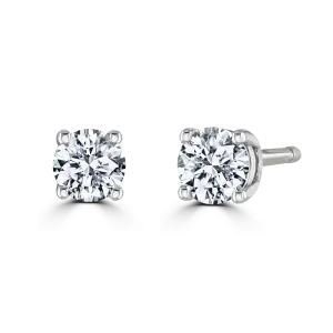 9ct White Gold 0.30ct Lab Grown Diamond Solitaire Stud Earrings