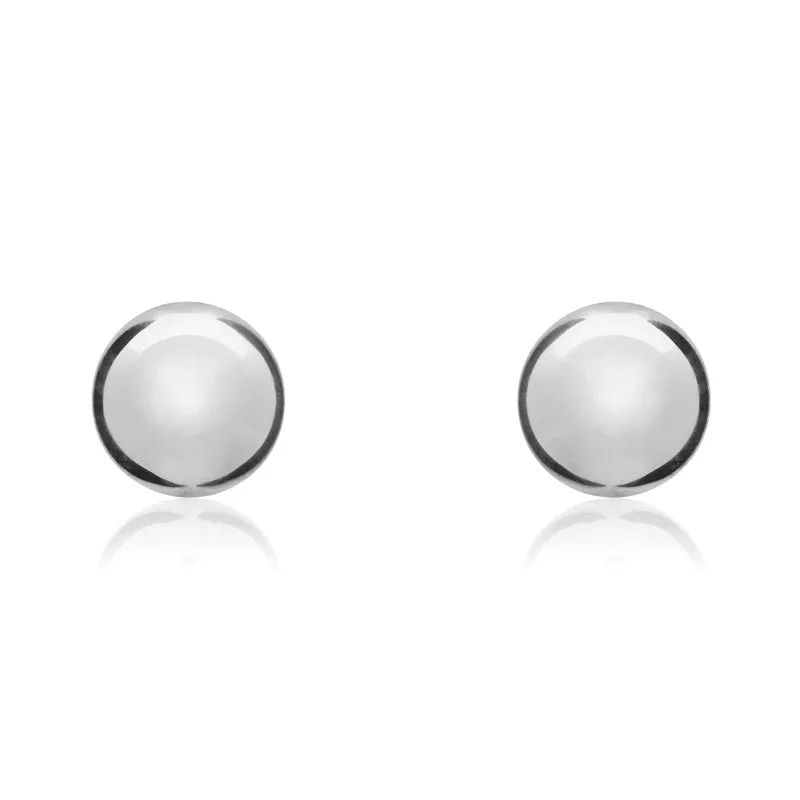 9ct White Gold 5mm Ball Stud Earrings