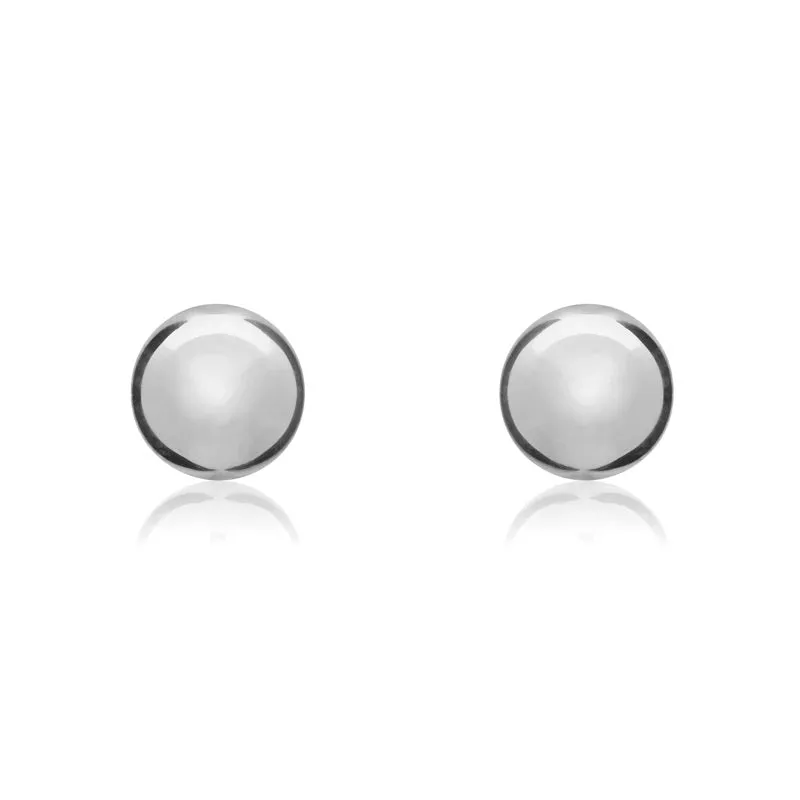 9ct White Gold 7mm Ball Stud Earrings