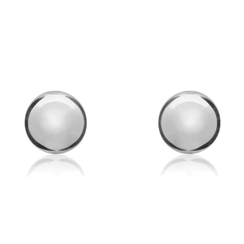 9ct White Gold 9mm Ball Stud Earrings