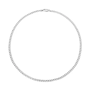 9ct White Gold Curb Chain Necklace